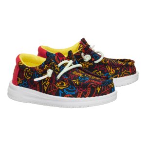 wally toddler space glow black/red