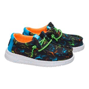 wally toddler dinoworld black/neon multi